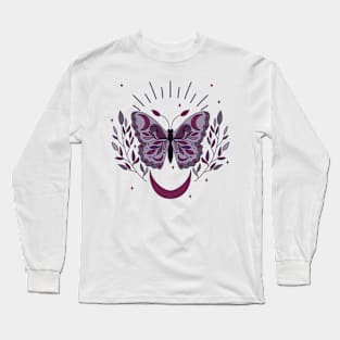 Purple Butterfly Long Sleeve T-Shirt